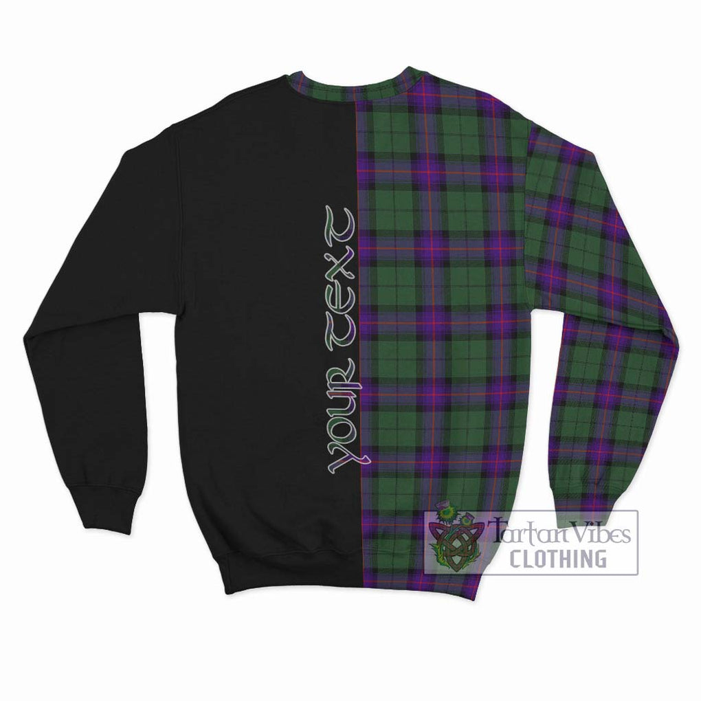 Armstrong Modern Tartan Sweatshirt with Family Crest and Half Of Me Style - Tartanvibesclothing Shop