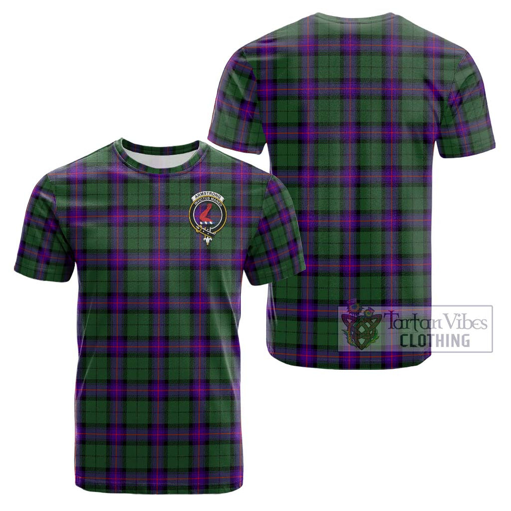 Armstrong Modern Tartan Cotton T-Shirt with Family Crest Kid's Shirt - Tartanvibesclothing Shop