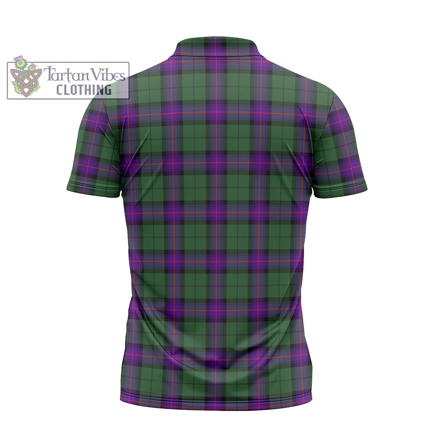 Tartan Vibes Clothing Armstrong Modern Tartan Zipper Polo Shirt with Family Crest