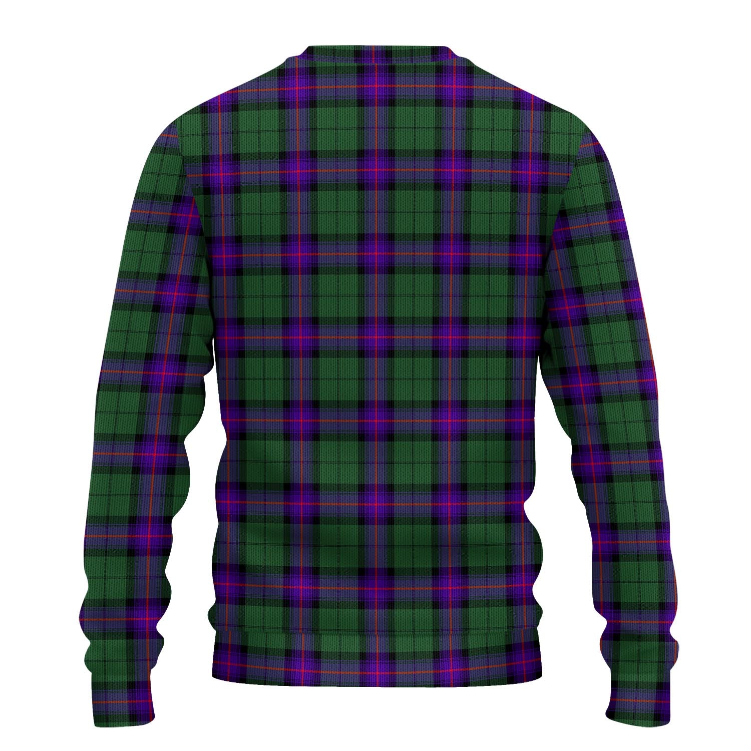 Armstrong Modern Tartan Knitted Sweater with Family Crest - Tartanvibesclothing