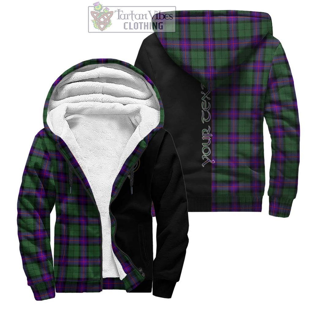 Armstrong Modern Tartan Sherpa Hoodie with Family Crest and Half Of Me Style Unisex - Tartanvibesclothing Shop