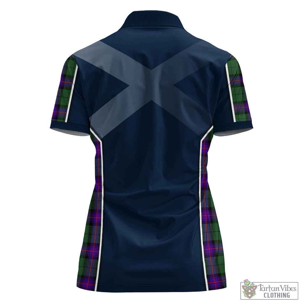 Tartan Vibes Clothing Armstrong Modern Tartan Women's Polo Shirt with Family Crest and Scottish Thistle Vibes Sport Style