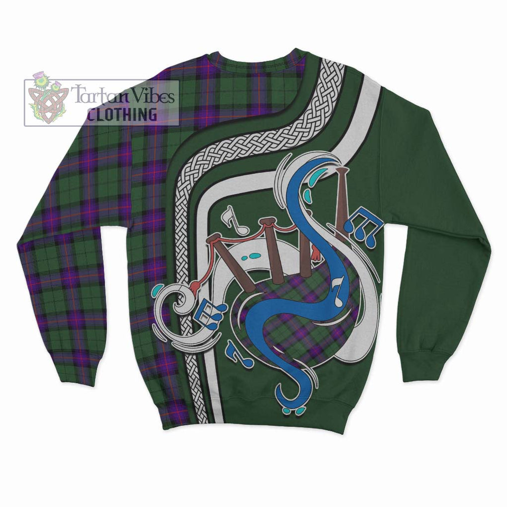 Armstrong Modern Tartan Sweatshirt with Epic Bagpipe Style - Tartanvibesclothing Shop