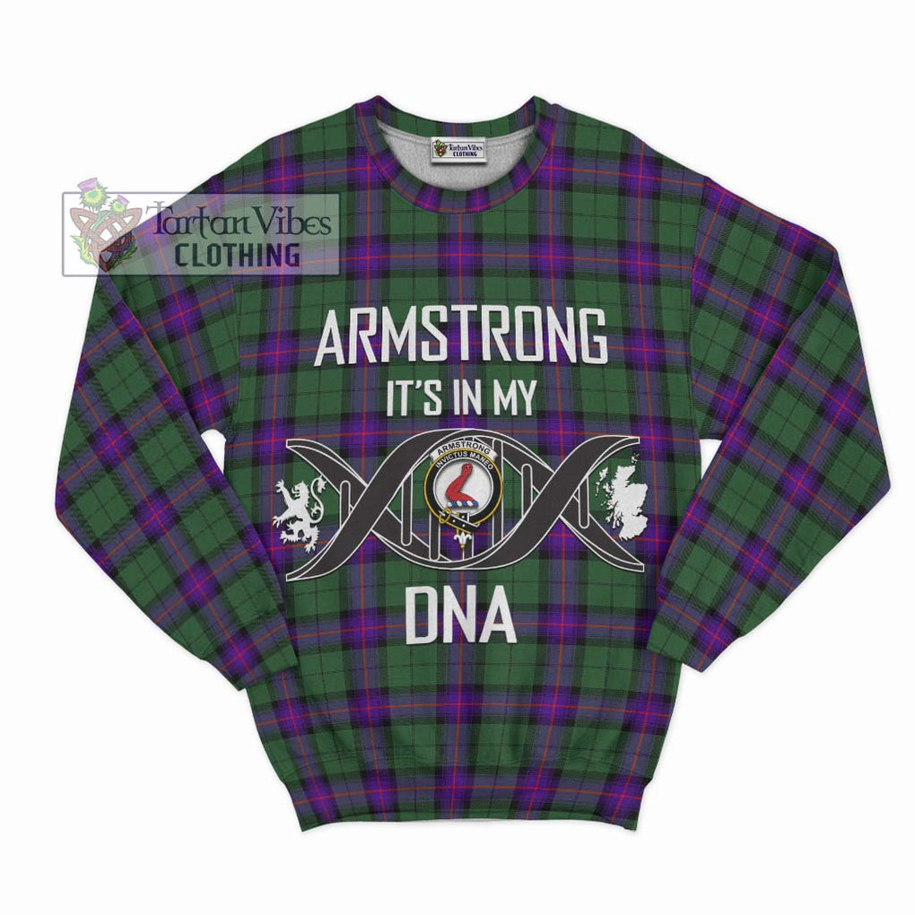 Armstrong Modern Tartan Sweatshirt with Family Crest DNA In Me Style - Tartanvibesclothing Shop