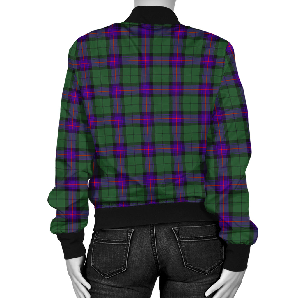 Armstrong Modern Tartan Bomber Jacket with Family Crest - Tartanvibesclothing