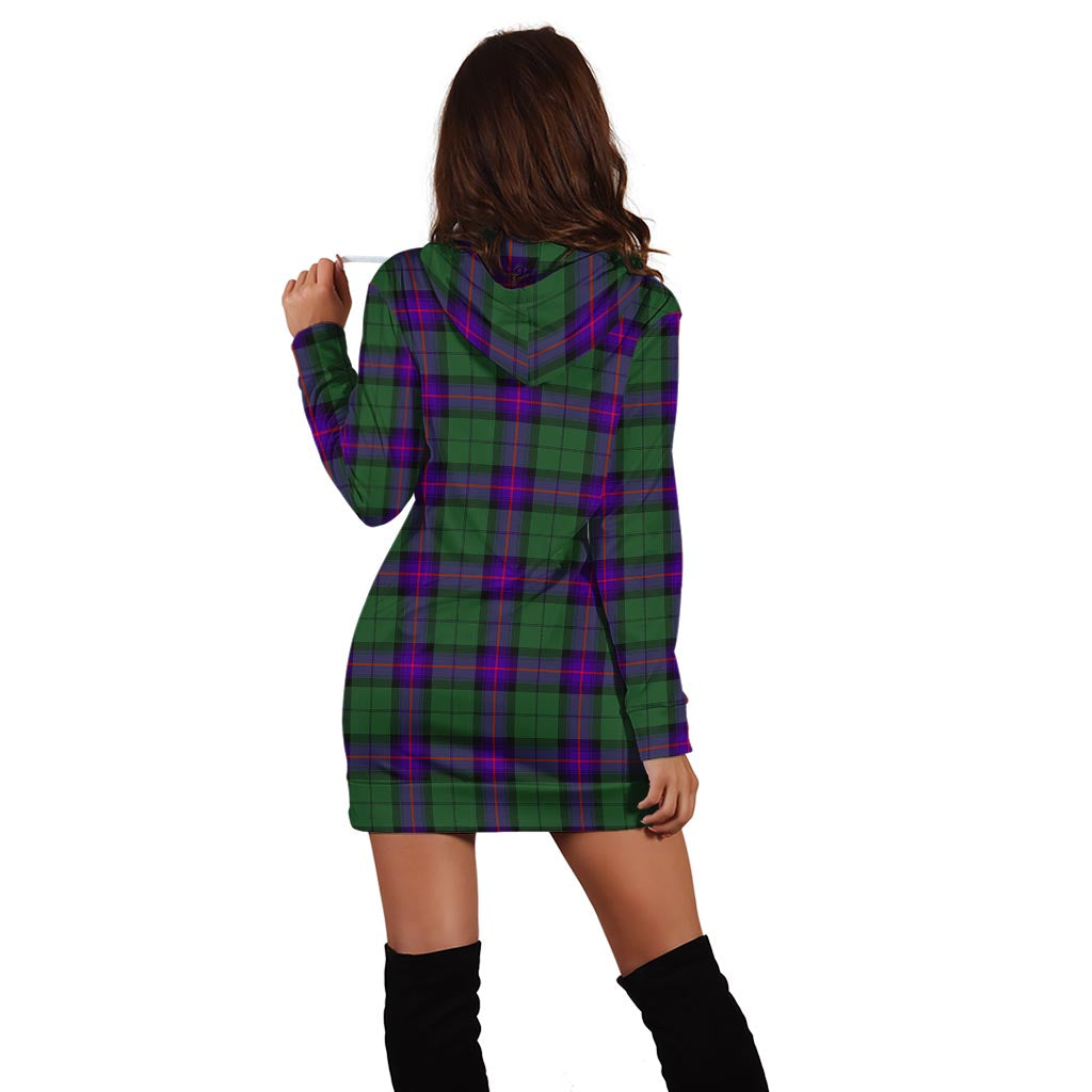 Armstrong Modern Tartan Hoodie Dress with Family Crest - Tartan Vibes Clothing