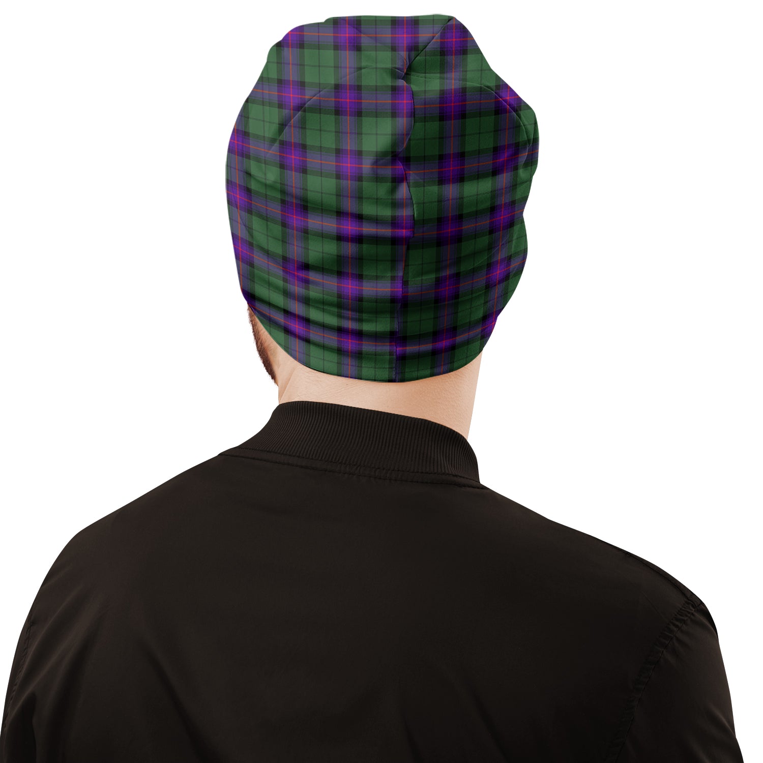 Armstrong Modern Tartan Beanies Hat with Family Crest - Tartan Vibes Clothing