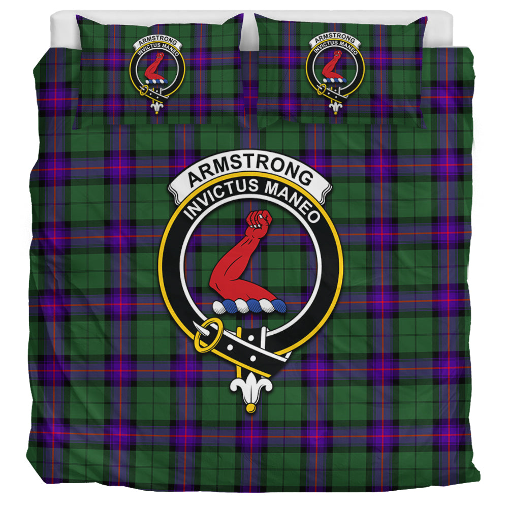 Armstrong Modern Tartan Bedding Set with Family Crest UK Bedding Set UK Super King 104*94 inch - Tartan Vibes Clothing