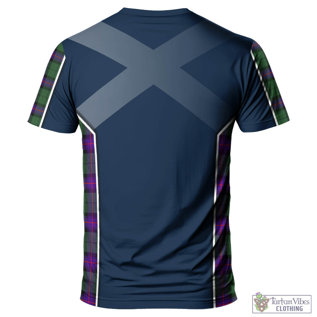 Tartan Vibes Clothing Armstrong Modern Tartan T-Shirt with Family Crest and Scottish Thistle Vibes Sport Style