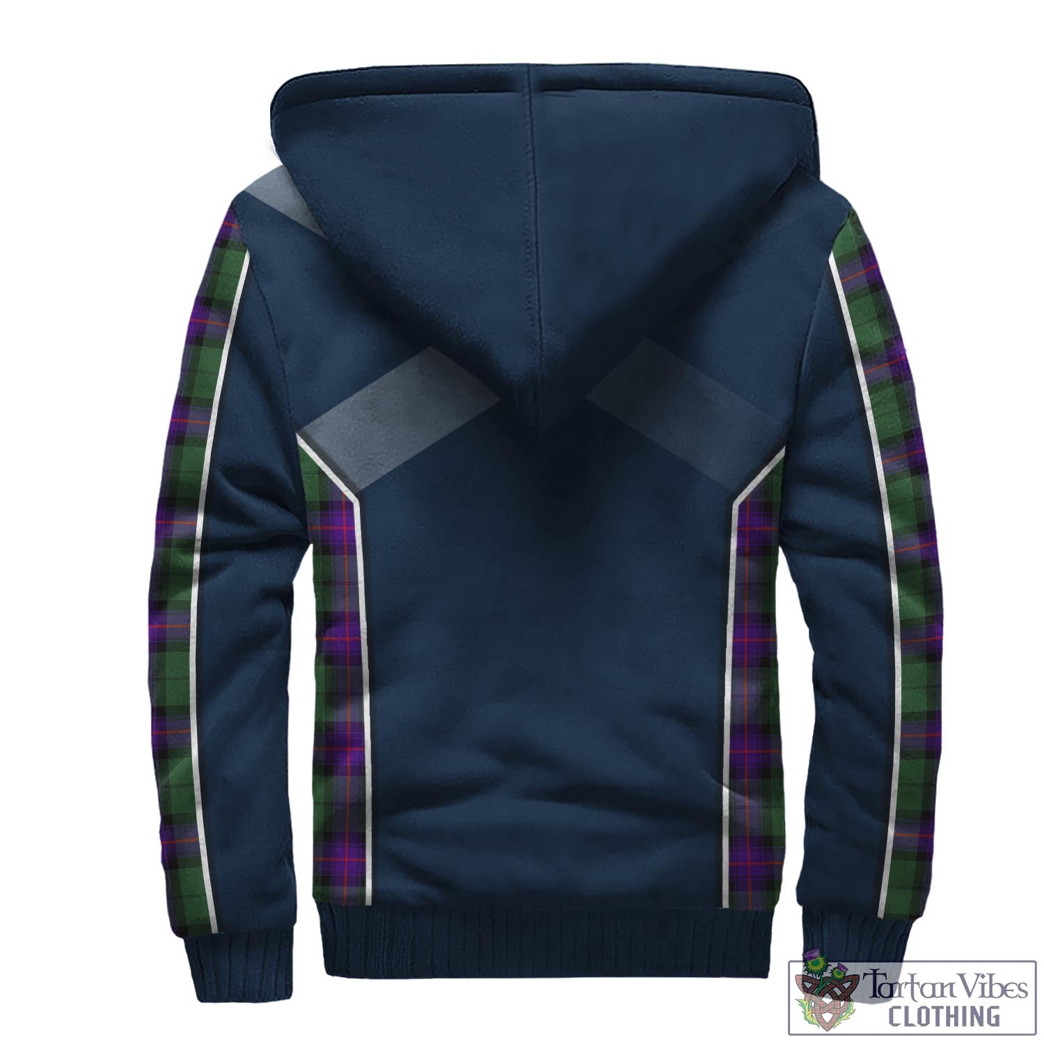 Tartan Vibes Clothing Armstrong Modern Tartan Sherpa Hoodie with Family Crest and Lion Rampant Vibes Sport Style