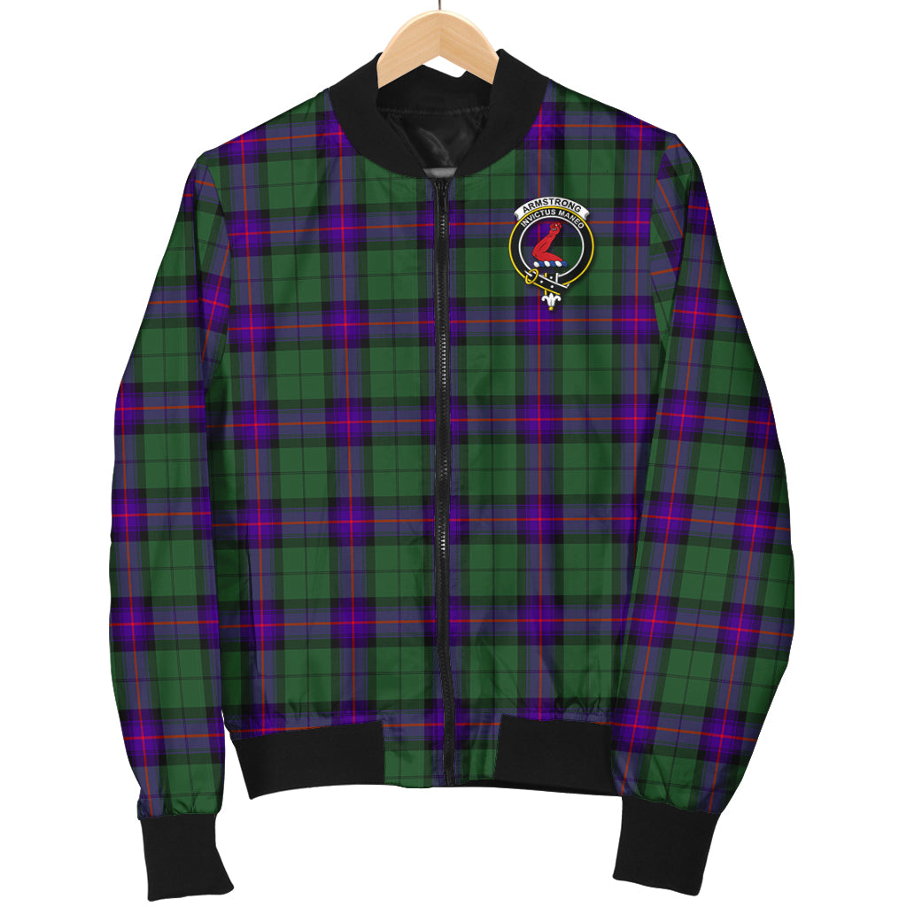 Armstrong Modern Tartan Bomber Jacket with Family Crest - Tartanvibesclothing