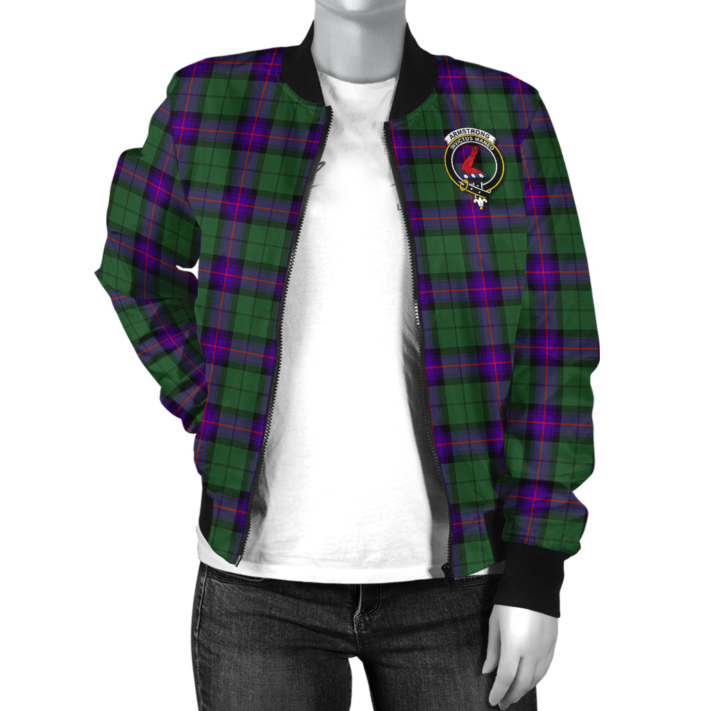 Armstrong Modern Tartan Bomber Jacket with Family Crest - Tartanvibesclothing