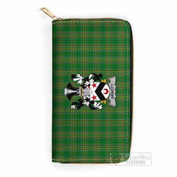 Arnott Irish Clan Tartan Women's Leather Wallet with Coat of Arms One Size 19.7*10.5*3.5 cm - Tartan Vibes Clothing