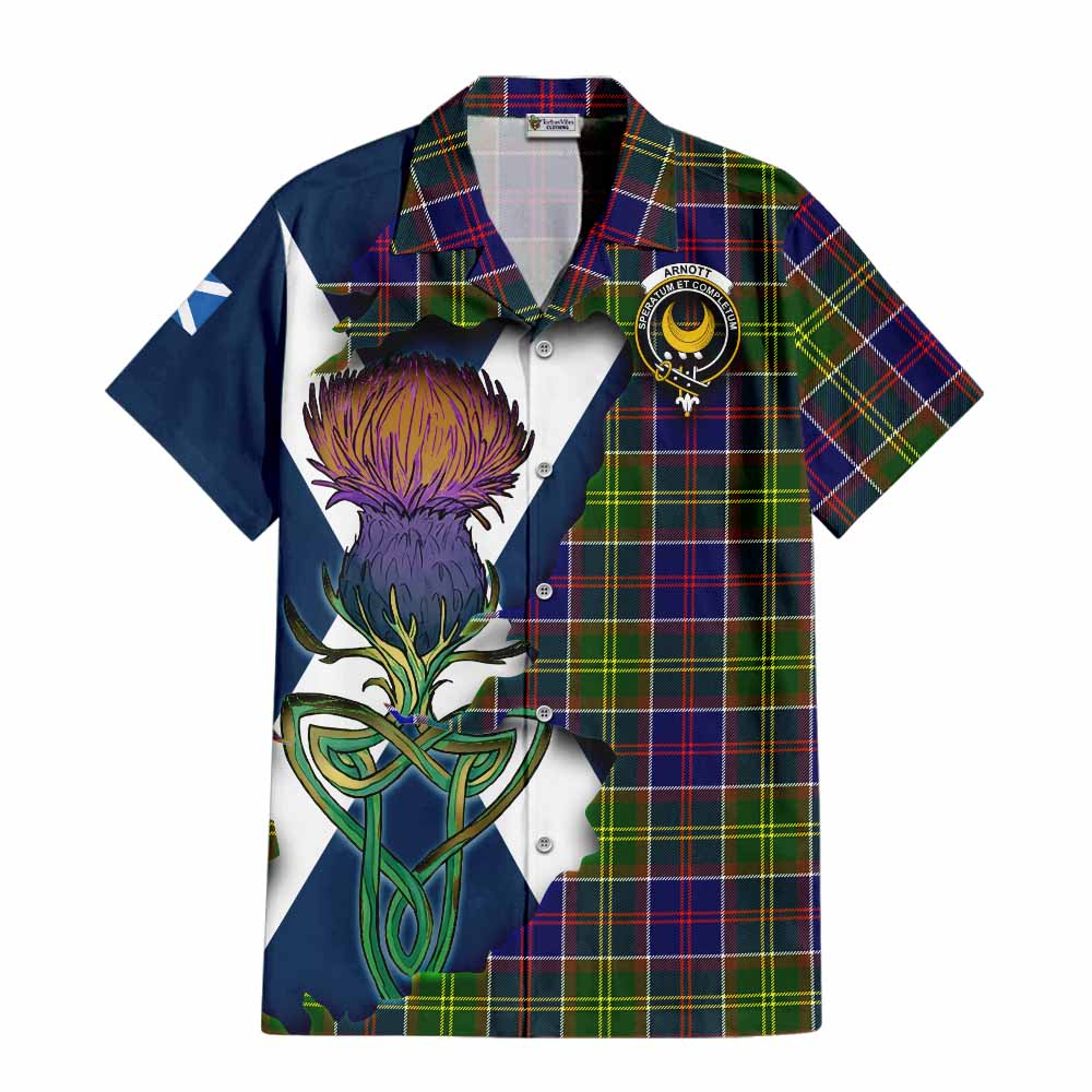 Arnott Tartan Family Crest Hawaiian Shirt Scottish Thistle Celtic Inspired Kid - Tartan Vibes Clothing
