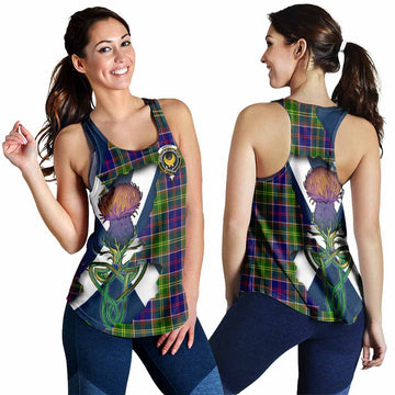 Arnott Tartan Family Crest Women's Racerback Tanks Scottish Thistle Celtic Inspired 4XL - Tartan Vibes Clothing
