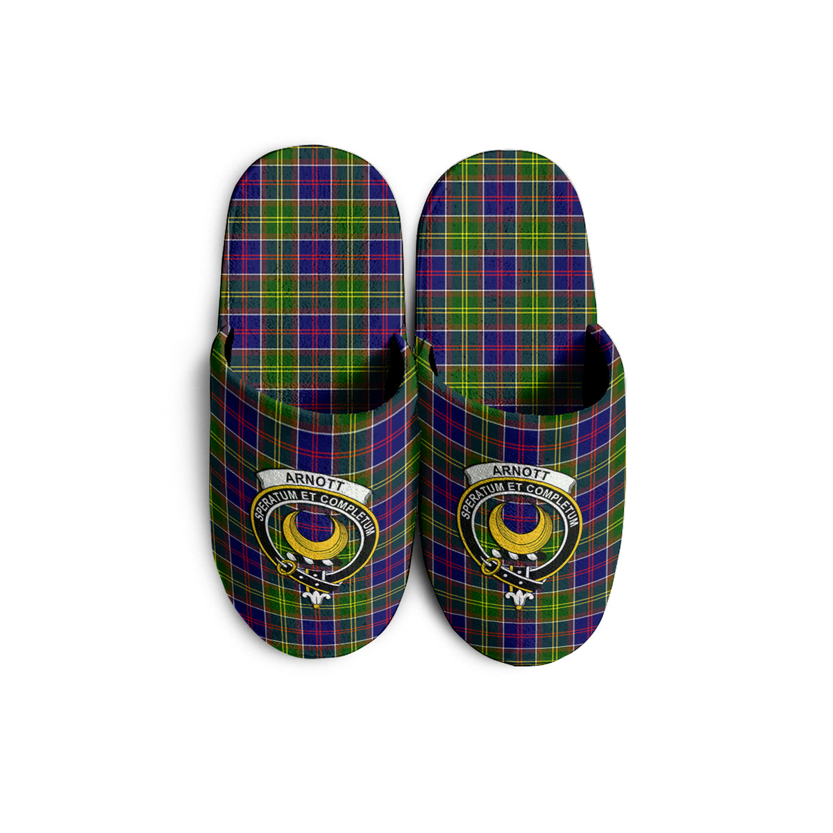 Arnott Tartan Home Slippers with Family Crest KIDS - Tartan Vibes Clothing