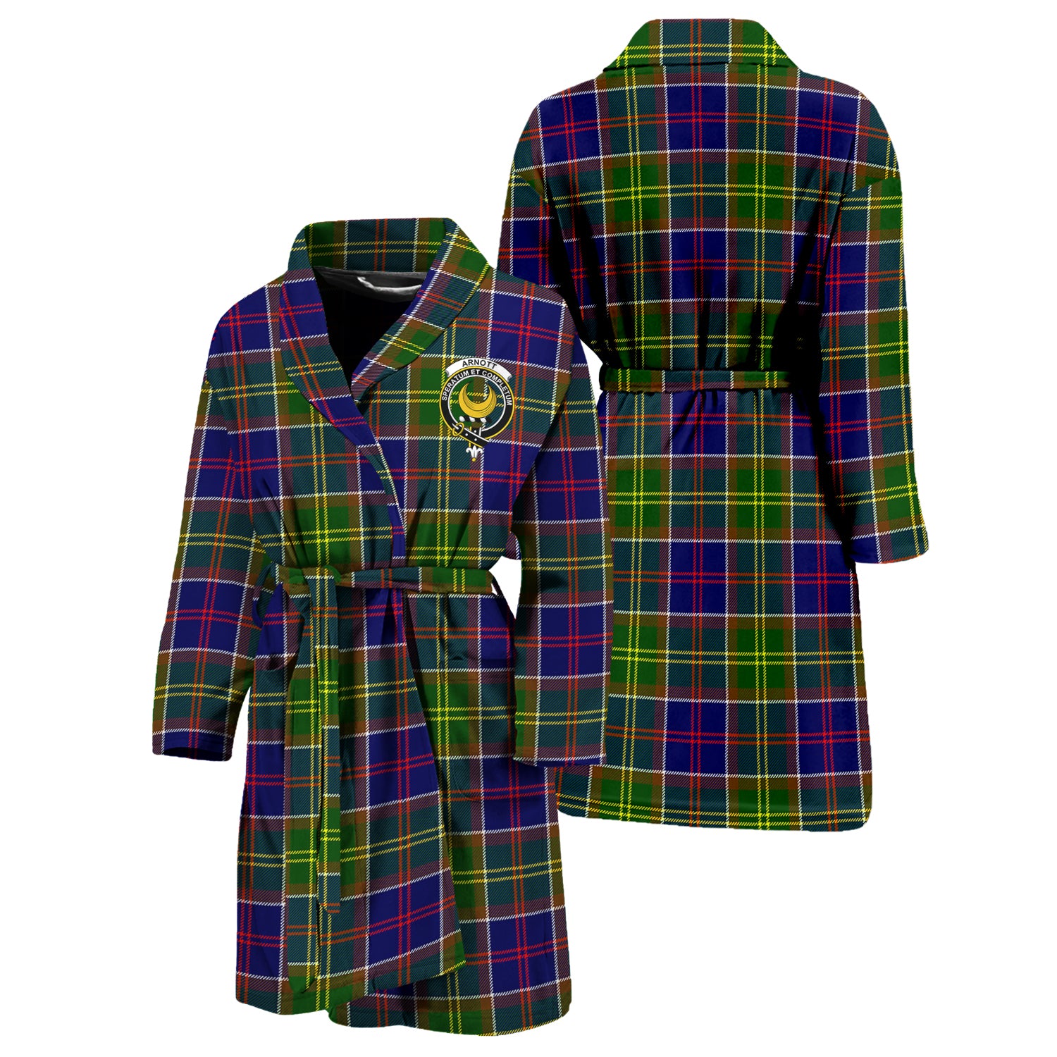 Arnott Tartan Bathrobe with Family Crest Unisex S - Tartan Vibes Clothing