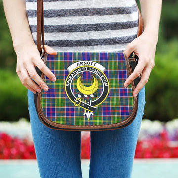 Arnott Tartan Saddle Bag with Family Crest