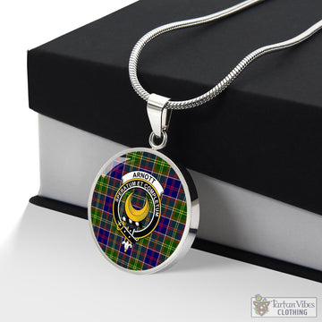 Arnott Tartan Circle Necklace with Family Crest