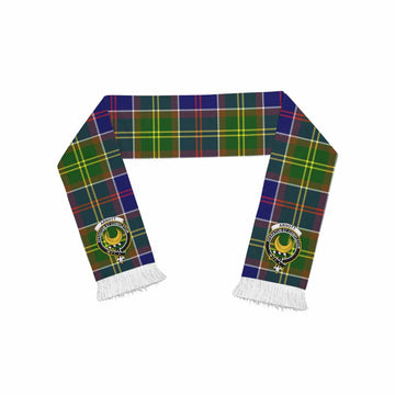 Arnott Tartan Ruffneck Scarf with Family Crest One Size 67.7*6.7 inches - Tartan Vibes Clothing