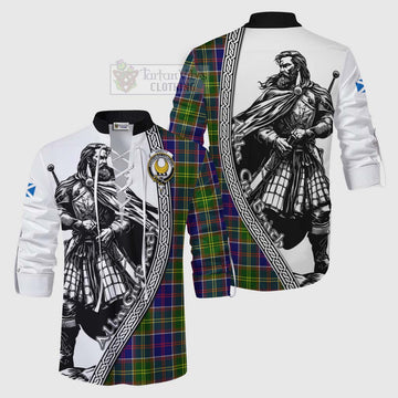Arnott Tartan Clan Crest Ghillie Kilt Shirt with Highlander Warrior Celtic Style Men - Tartan Vibes Clothing