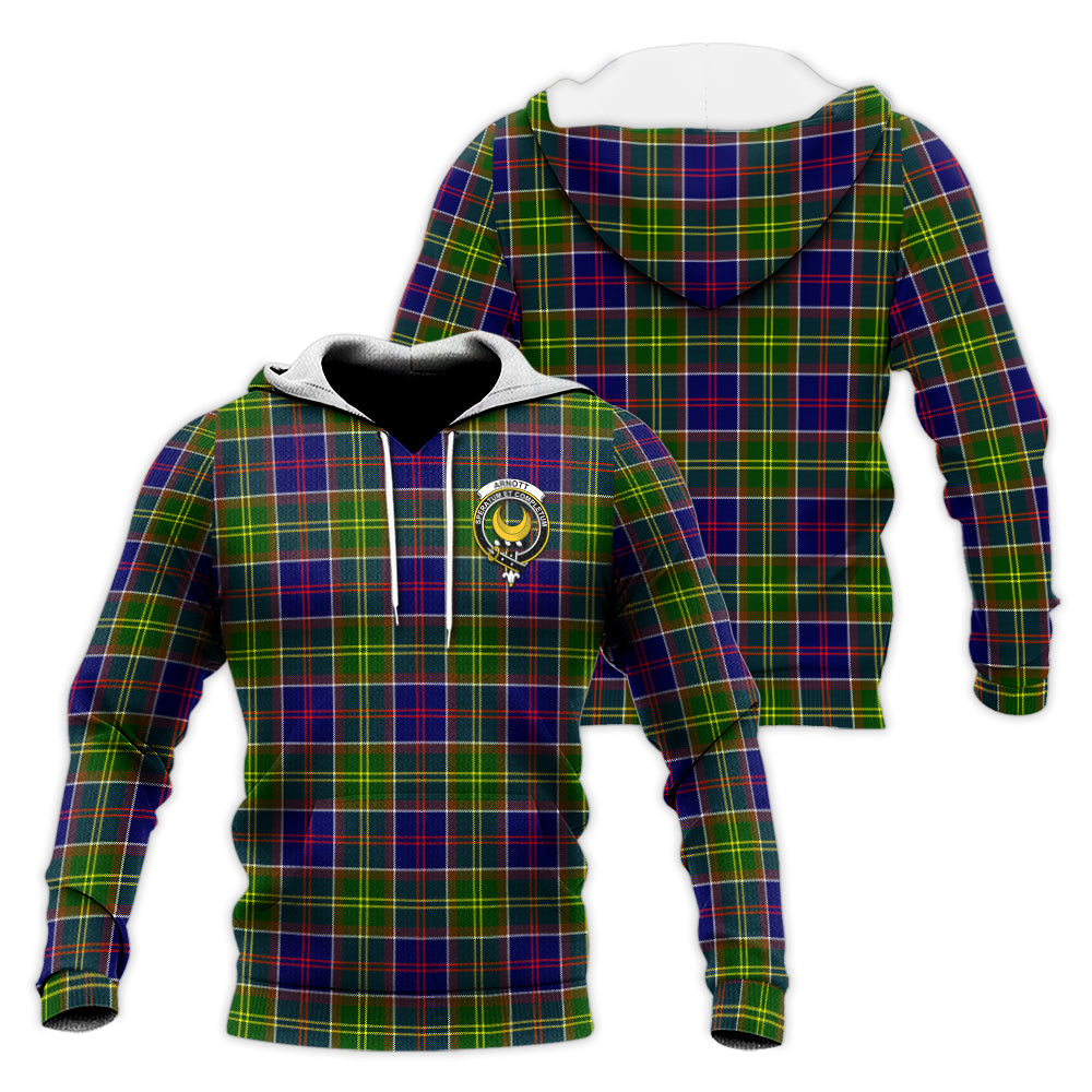 Arnott Tartan Knitted Hoodie with Family Crest Unisex Knitted Hoodie - Tartanvibesclothing