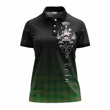 Arnott Irish Clan Women's Polo Shirt with Coat of Arms Erin Go Bragh Celtic Inspired Women - Tartan Vibes Clothing