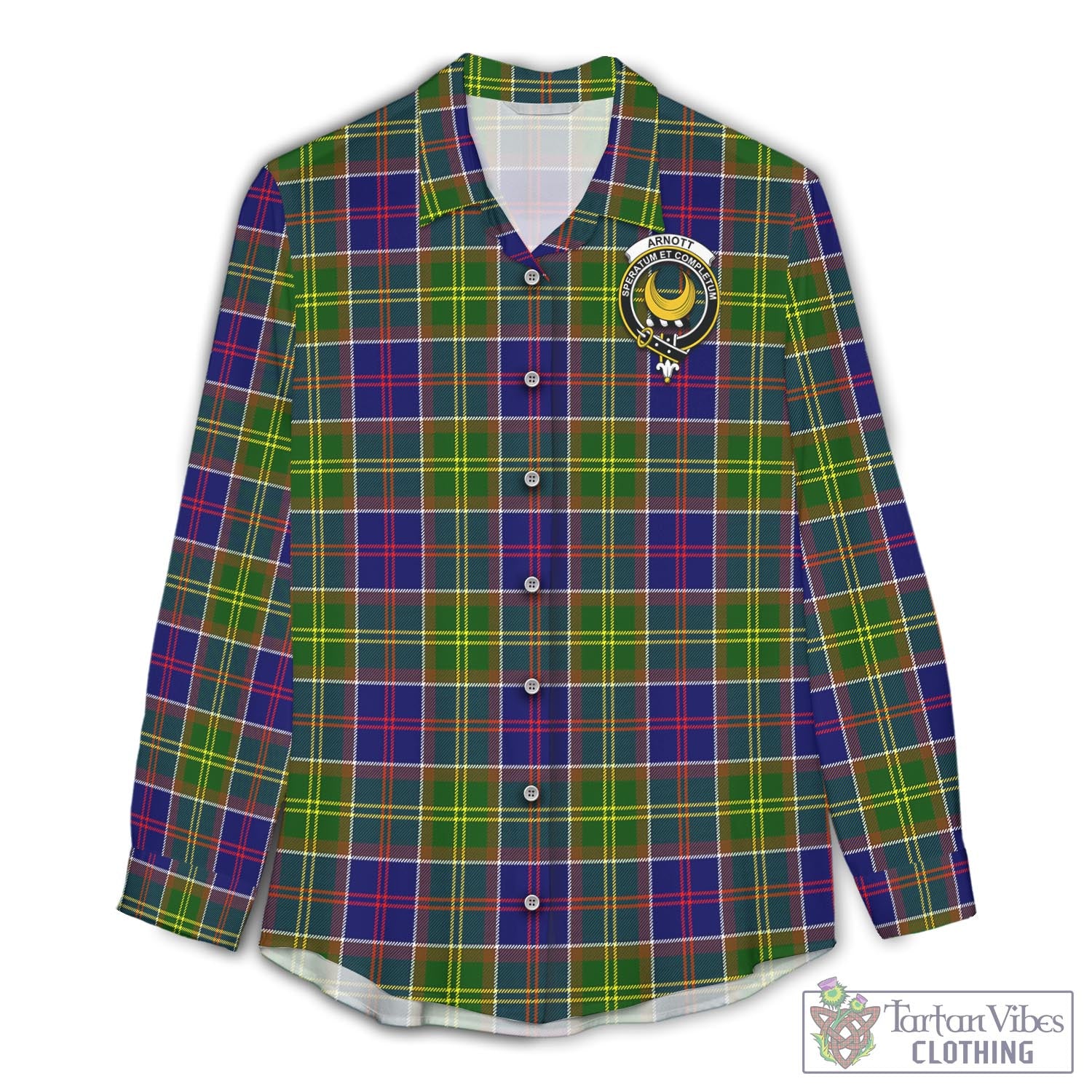 Tartan Vibes Clothing Arnott Tartan Womens Casual Shirt with Family Crest