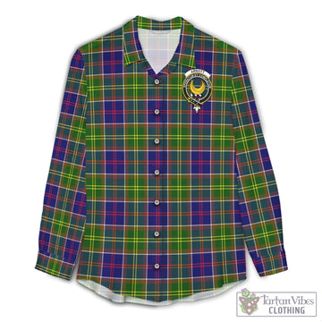 Arnott Tartan Women's Casual Shirt with Family Crest