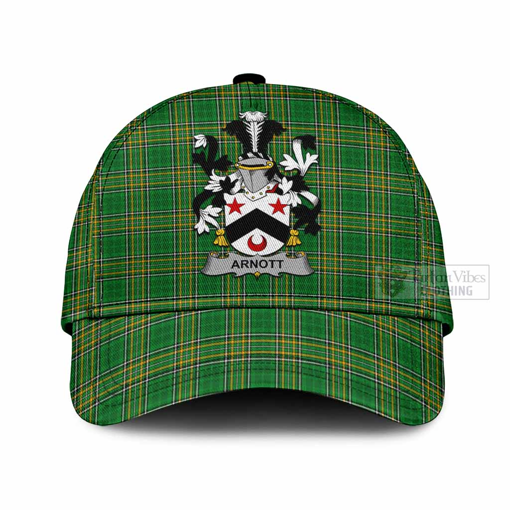 Tartan Vibes Clothing Arnott Irish Clan Tartan Classic Cap with Coat of Arms