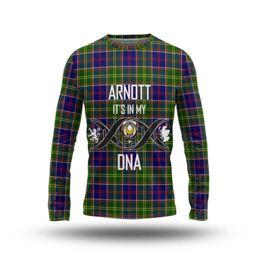 Arnott Tartan Long Sleeve T-Shirt with Family Crest DNA In Me Style Unisex - Tartan Vibes Clothing