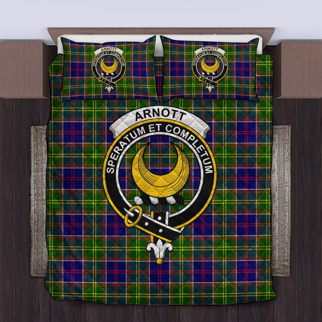 Arnott Tartan Quilt Bed Set with Family Crest King - Tartan Vibes Clothing