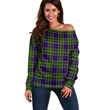 Arnott Tartan Off Shoulder Women Sweater Women - Tartan Vibes Clothing
