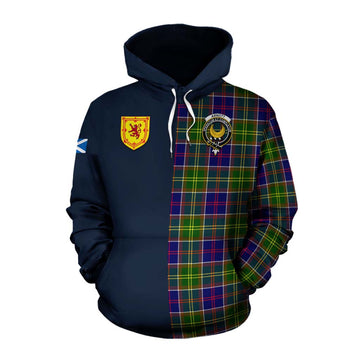 Arnott Tartan Cotton Hoodie Alba with Scottish Lion Royal Arm Half Style Pullover Hoodie XS - Tartan Vibes Clothing