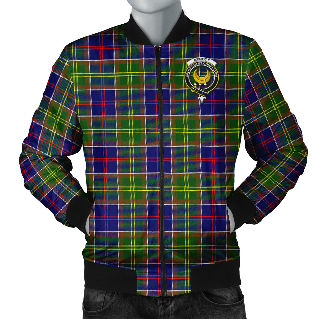 Arnott Tartan Bomber Jacket with Family Crest Unisex - Tartanvibesclothing