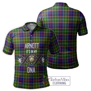 Arnott Tartan Polo Shirt with Family Crest DNA In Me Style - Tartan Vibes Clothing