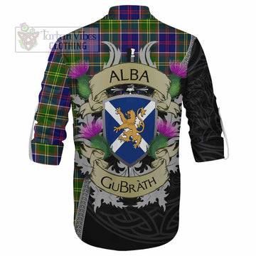Arnott Tartan Family Crest Ghillie Kilt Shirt Lion Rampant Royal Thistle Shield Celtic Inspired - Tartan Vibes Clothing
