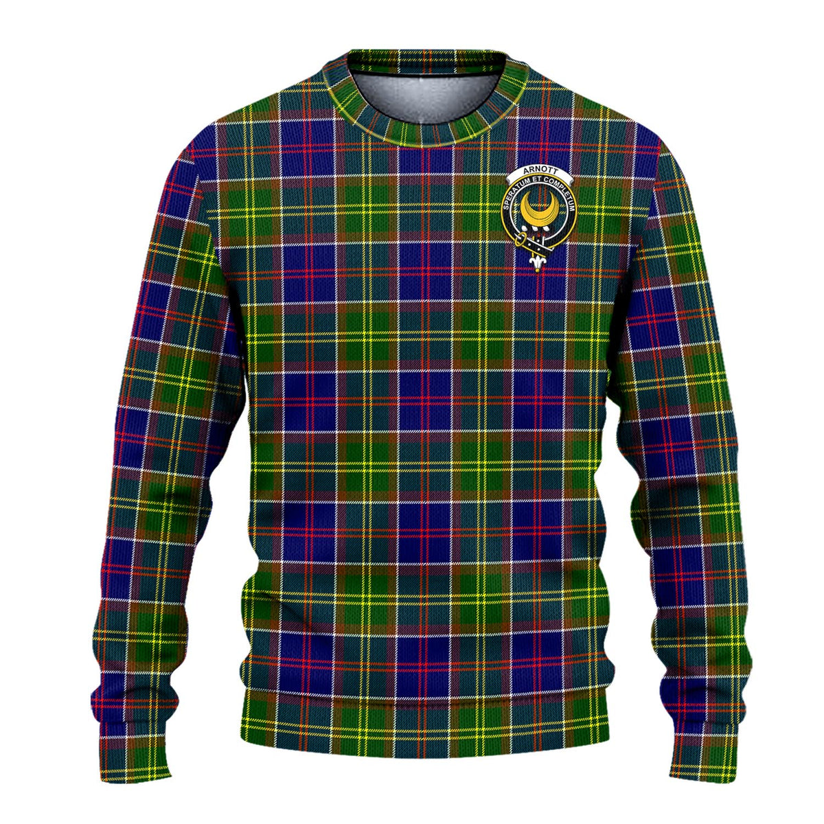 Arnott Tartan Ugly Sweater with Family Crest - Tartan Vibes Clothing