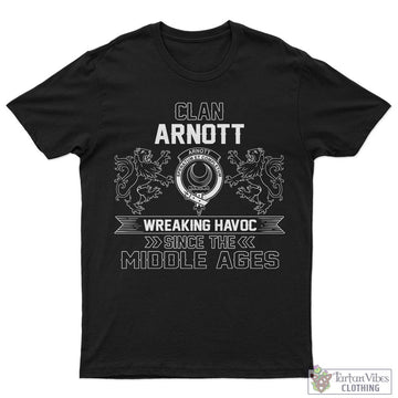 Arnott Family Crest 2D Cotton Men's T-Shirt Wreaking Havoc Style 5XL - 2D-tartanvibesclothing