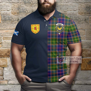 Arnott Tartan Polo Shirt Alba with Scottish Lion Royal Arm Half Style - Tartan Vibes Clothing