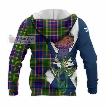 Arnott Tartan Family Crest Knitted Hoodie Scottish Thistle Celtic Inspired - Tartan Vibes Clothing
