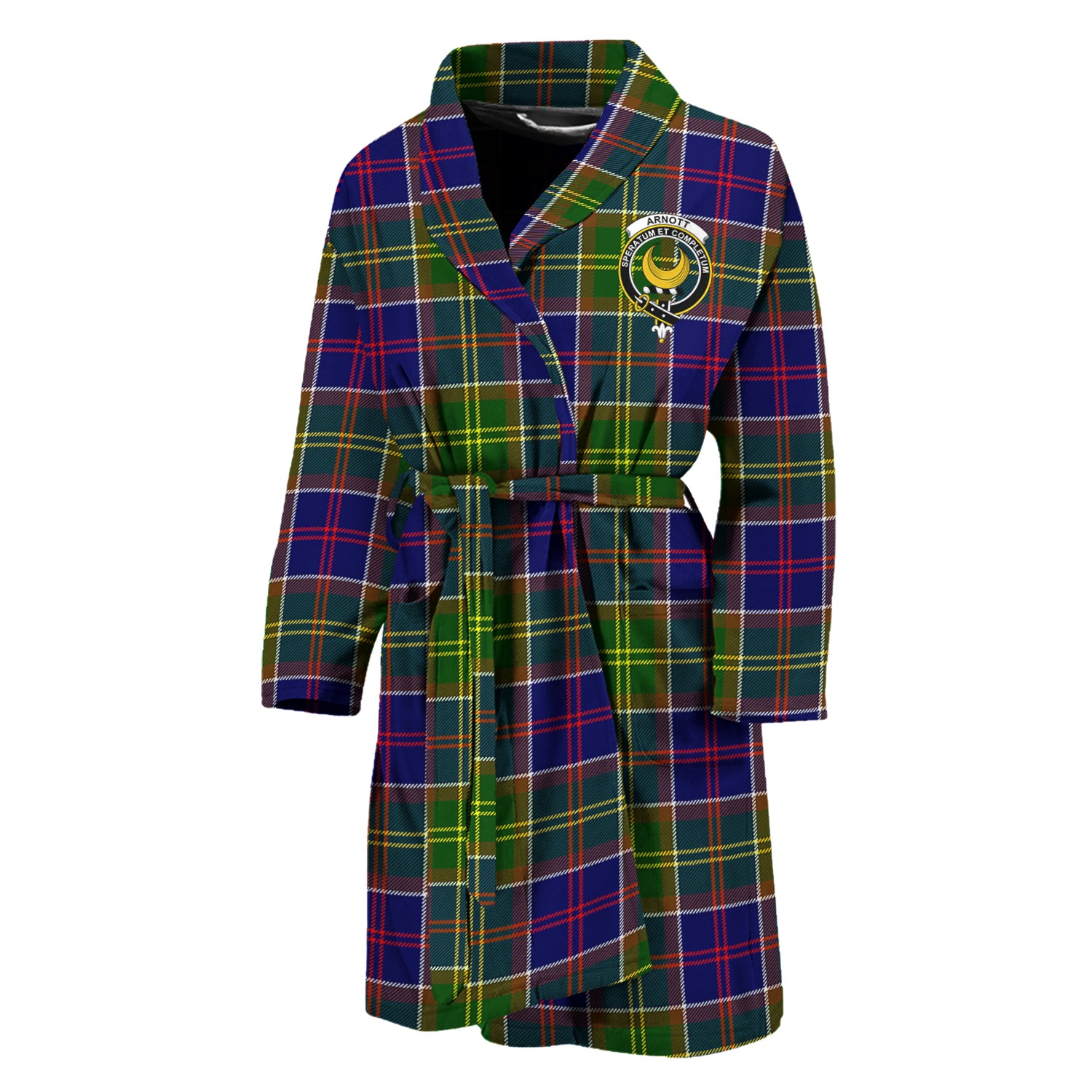 Arnott Tartan Bathrobe with Family Crest Unisex M - Tartan Vibes Clothing