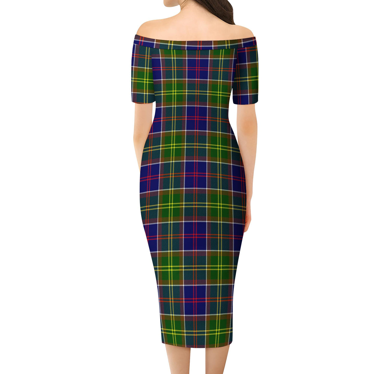 Arnott Tartan Off Shoulder Lady Dress - Tartan Vibes Clothing