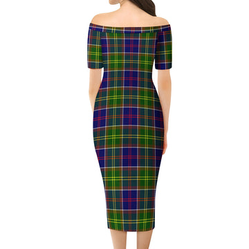 Arnott Tartan Off Shoulder Lady Dress - Tartan Vibes Clothing