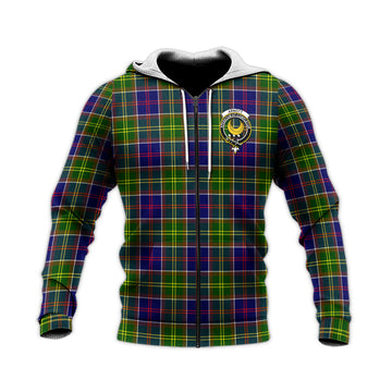 Arnott Tartan Knitted Hoodie with Family Crest