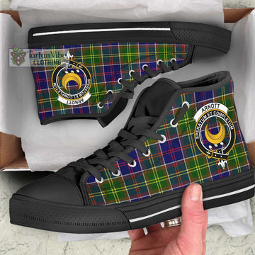 Arnott Tartan High Top Shoes with Family Crest