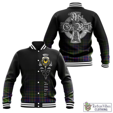 Arnott Tartan Baseball Jacket Featuring Alba Gu Brath Family Crest Celtic Inspired