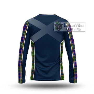 Arnott Tartan Long Sleeve T-Shirt with Family Crest and Lion Rampant Vibes Sport Style - Tartan Vibes Clothing