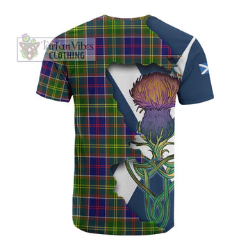 Arnott Tartan Family Crest Cotton T-shirt Scottish Thistle Celtic Inspired - Tartan Vibes Clothing