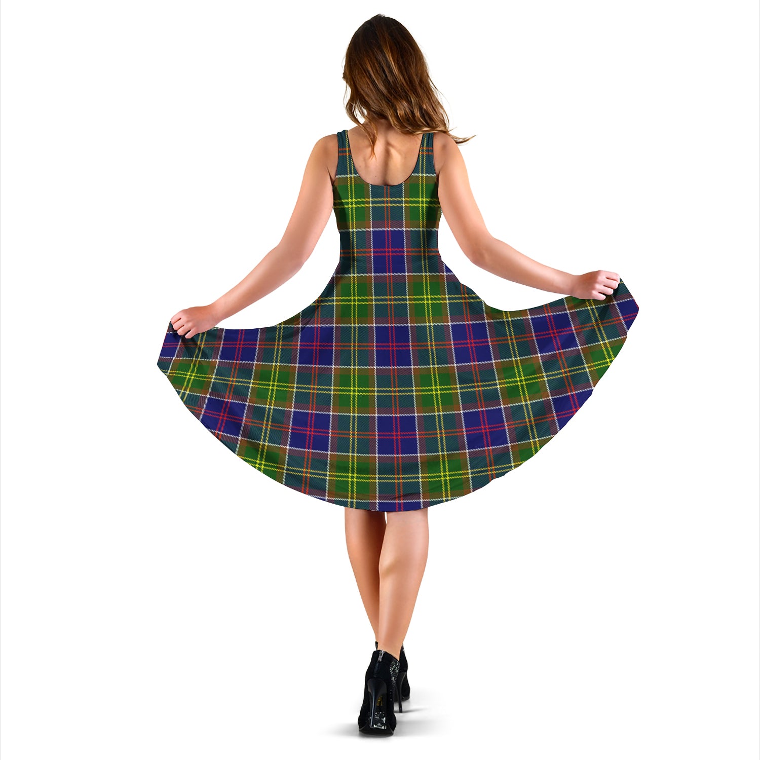 Arnott Tartan Sleeveless Midi Womens Dress - Tartanvibesclothing